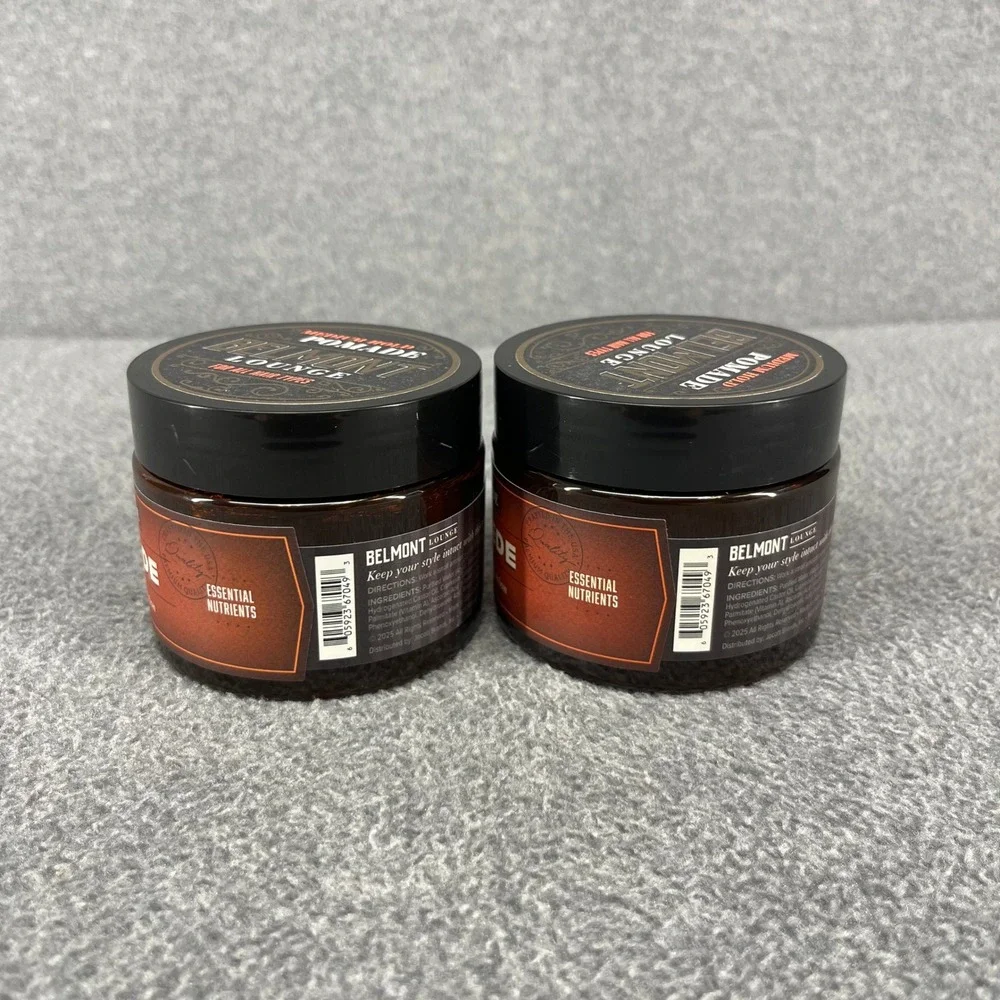 2x Belmont Lounge Pomade Men 4oz Cedar & Suede Medium Hold Hair Styling Wax READ